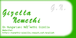 gizella nemethi business card